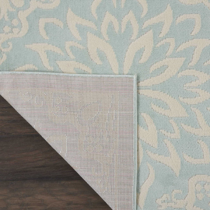 Charlton Home® Yurig Performance Ivory/Seafoam Green Rug & Reviews